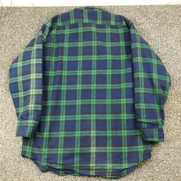VTG LL Bean Jacket Thinsulate Flannel Quilted Blackwatch Plaid Mens Large Tall - Picture 6 of 9